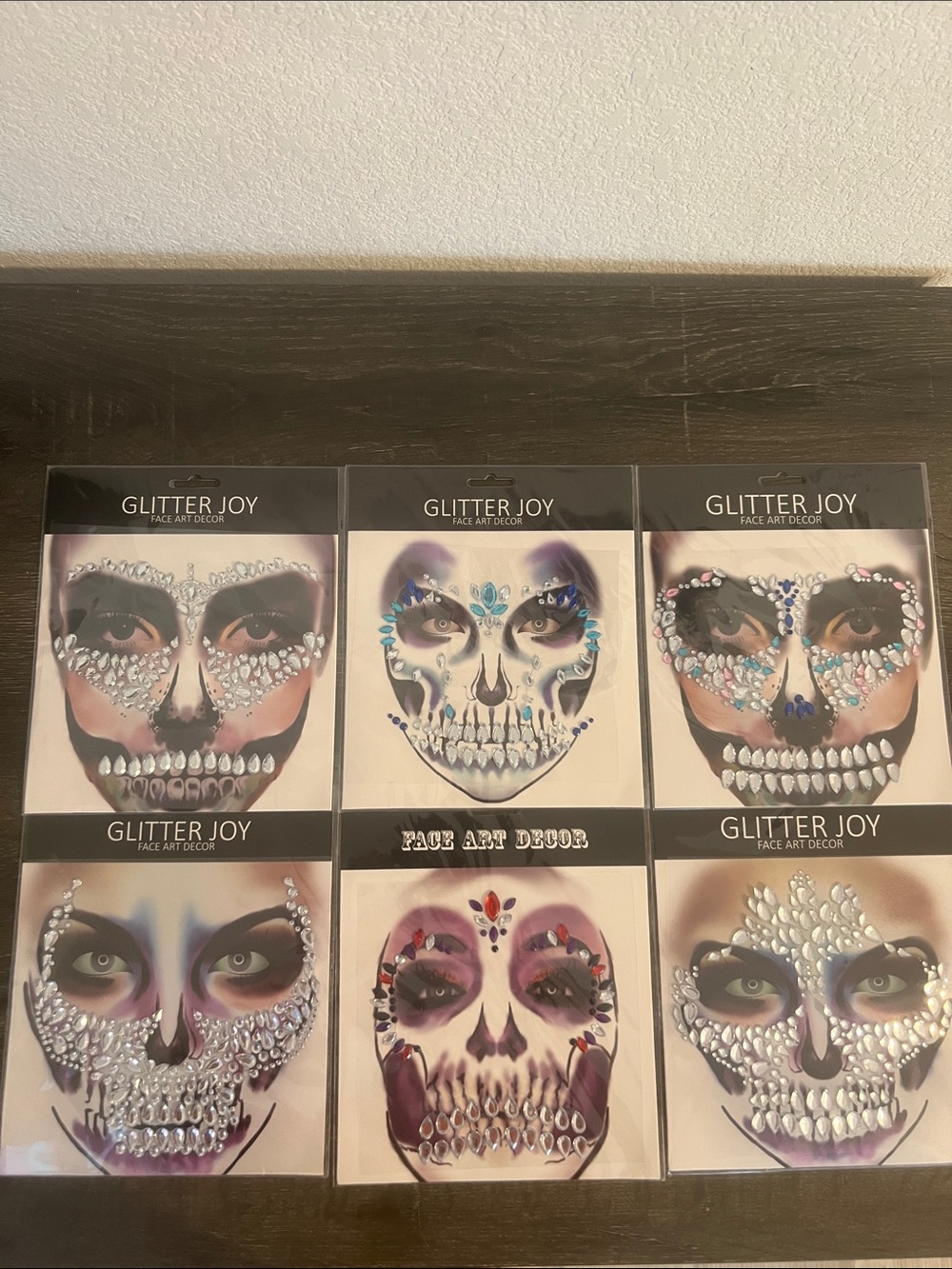 Women's Face Art Decal - Silver and Purple